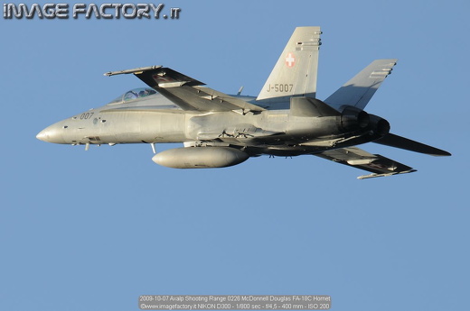 2009-10-07 Axalp Shooting Range 0226 McDonnell Douglas FA-18C Hornet